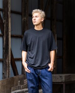 A.PRESSE 2025 STYLE2 Wool Cotton High Gauge Cardiganスタイル