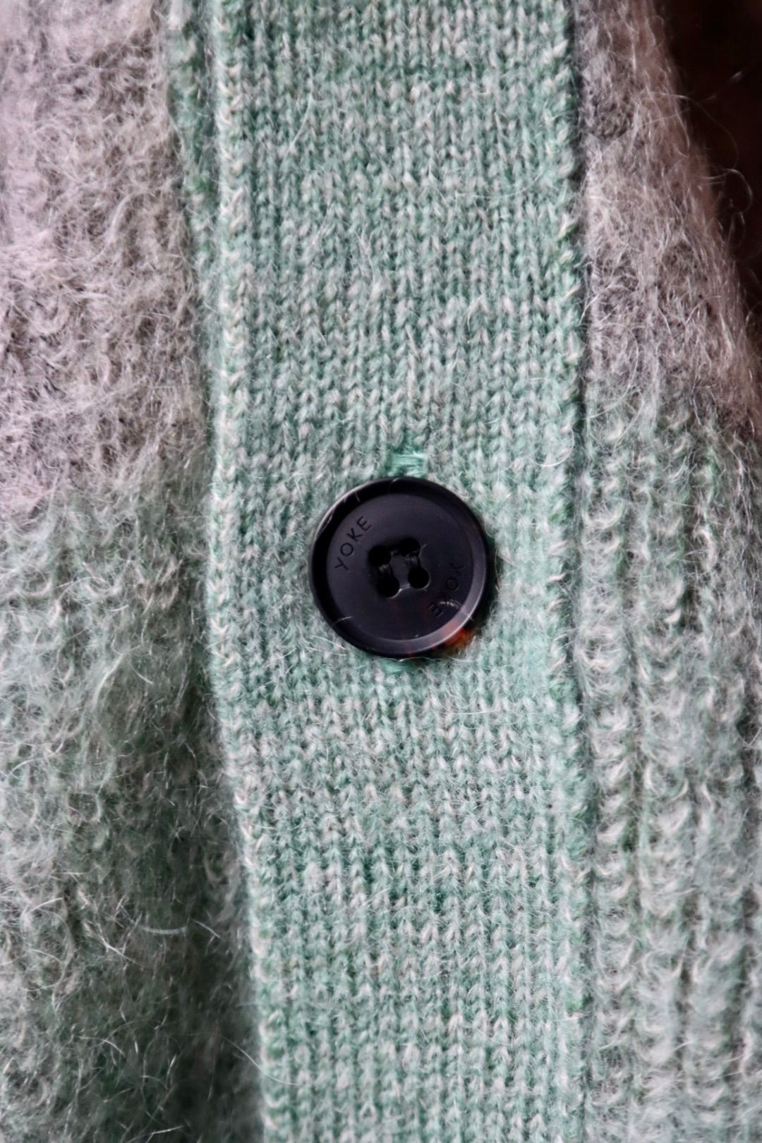 YOKE - ヨーク23AW MOHAIR BORDER CARDIGAN(YK23FW0571S)BROWN