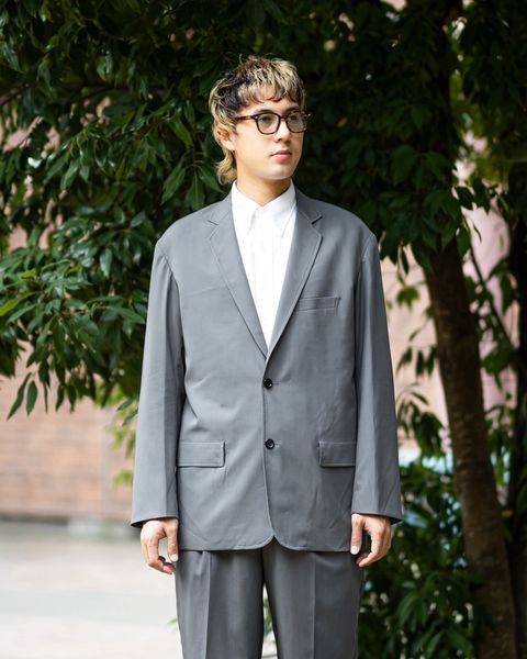 グラフペーパー 26AW Wooly Cotton Twill Single Jacket(GM263-20046B)C.GRAY☆8月1日(土)発売！