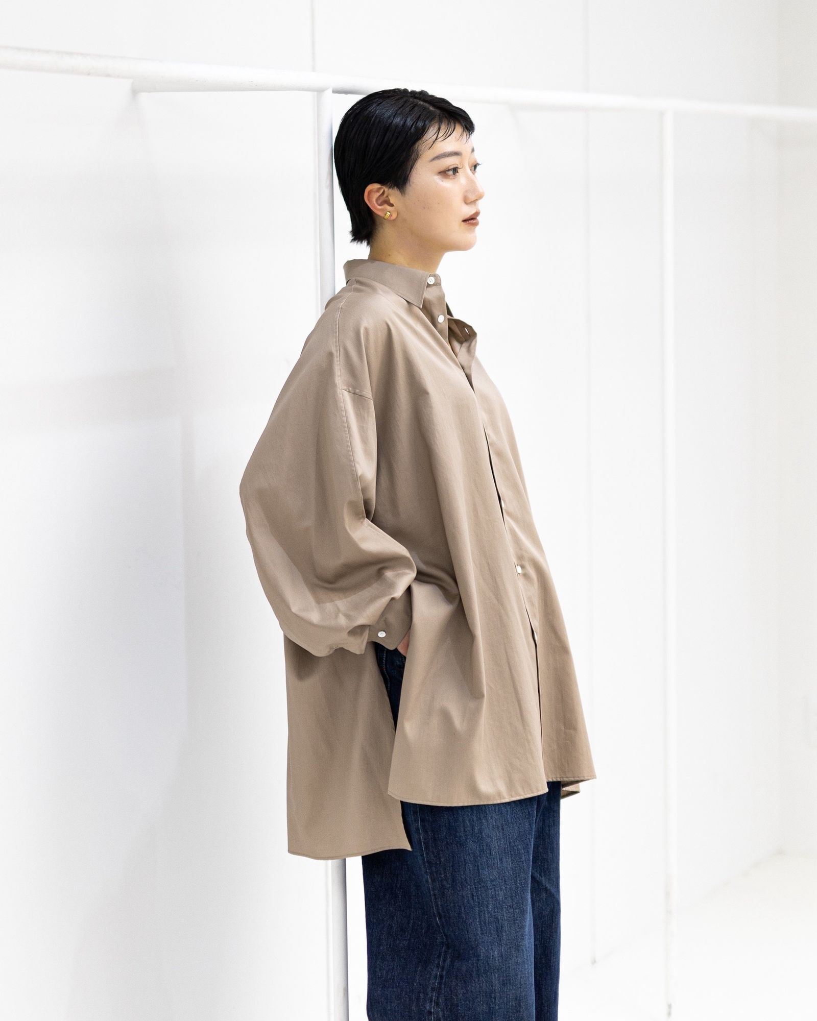 Graphpaper Silicon Poplin Deep Slit Regular Collar Shirt STYLE 2026.03.26