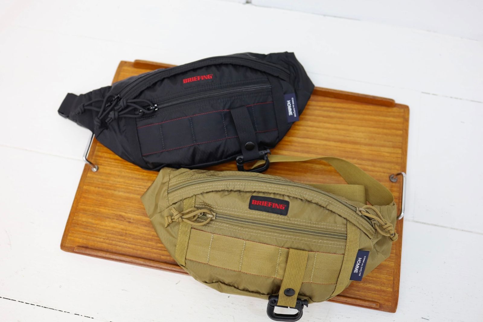 コムデギャルソンオム26SS BRIEFINGコラボ ナイロンウエストポーチ(HQ-K203-051-1)BLACK★4月3日(金)発売！