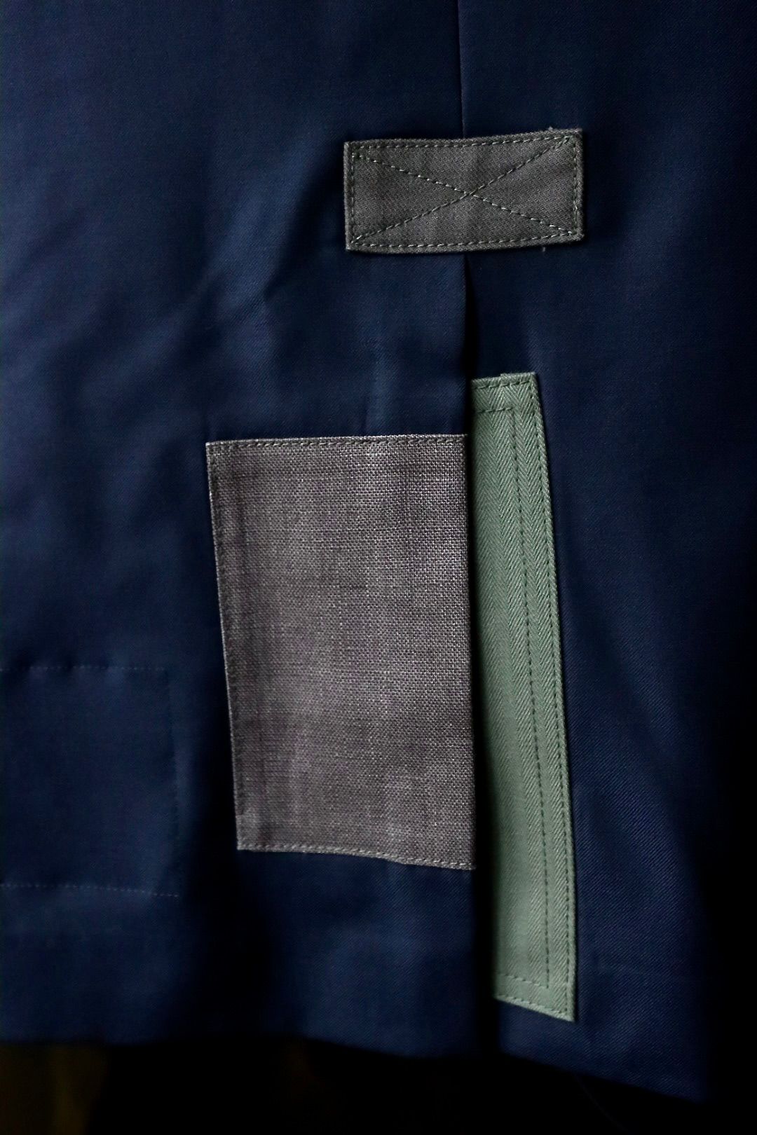ジュンヤワタナベマン23SS BROOKS BROTHERS×ANDY WARHOLブレザーカスタマイズ(WK-J101-051) NAVY