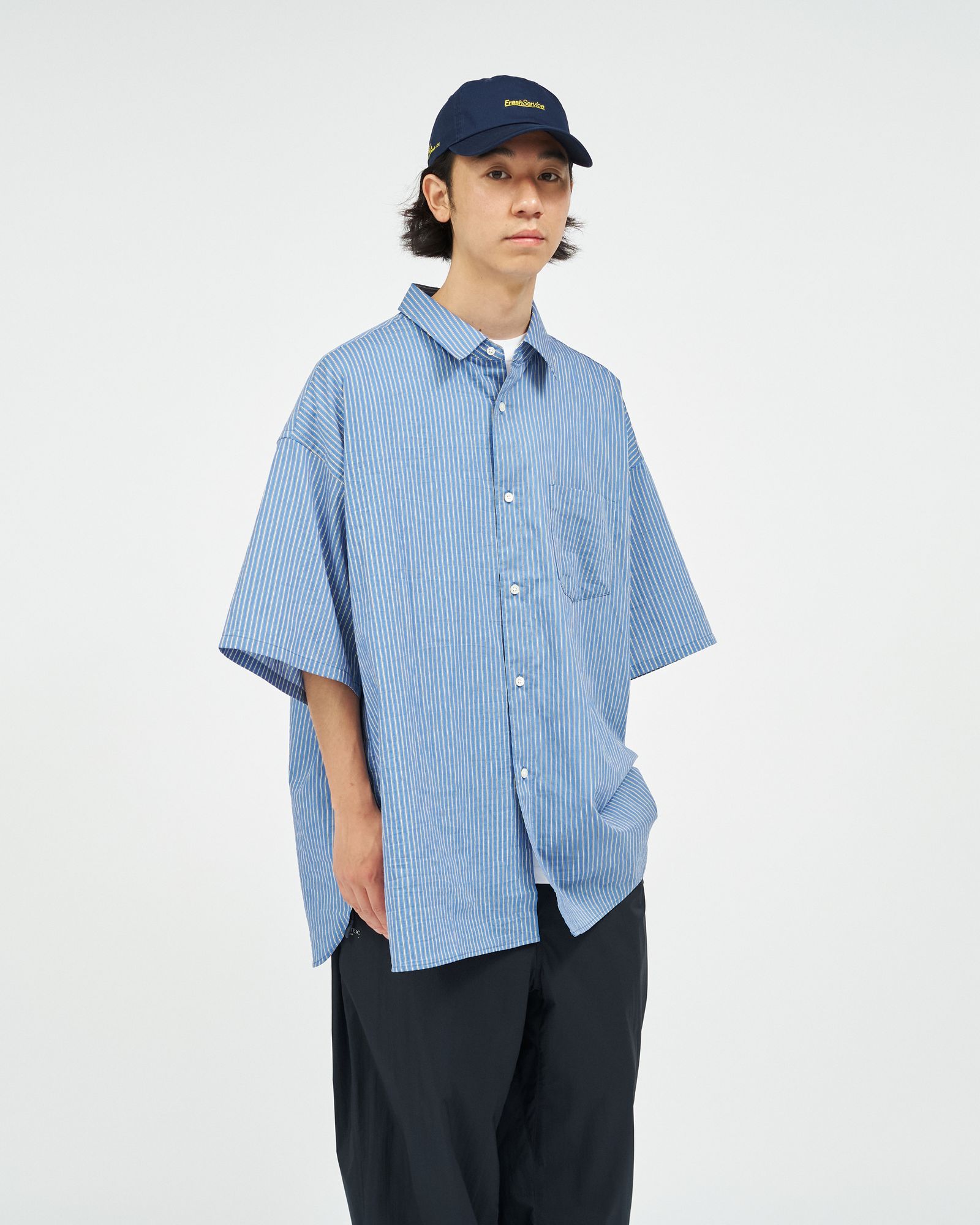 フレッシュサービス 26SS HRAFTeX® S/S STRIPE SHIRT(FSC262-50008)BLUE STRIPE☆5月30日(土)発売！