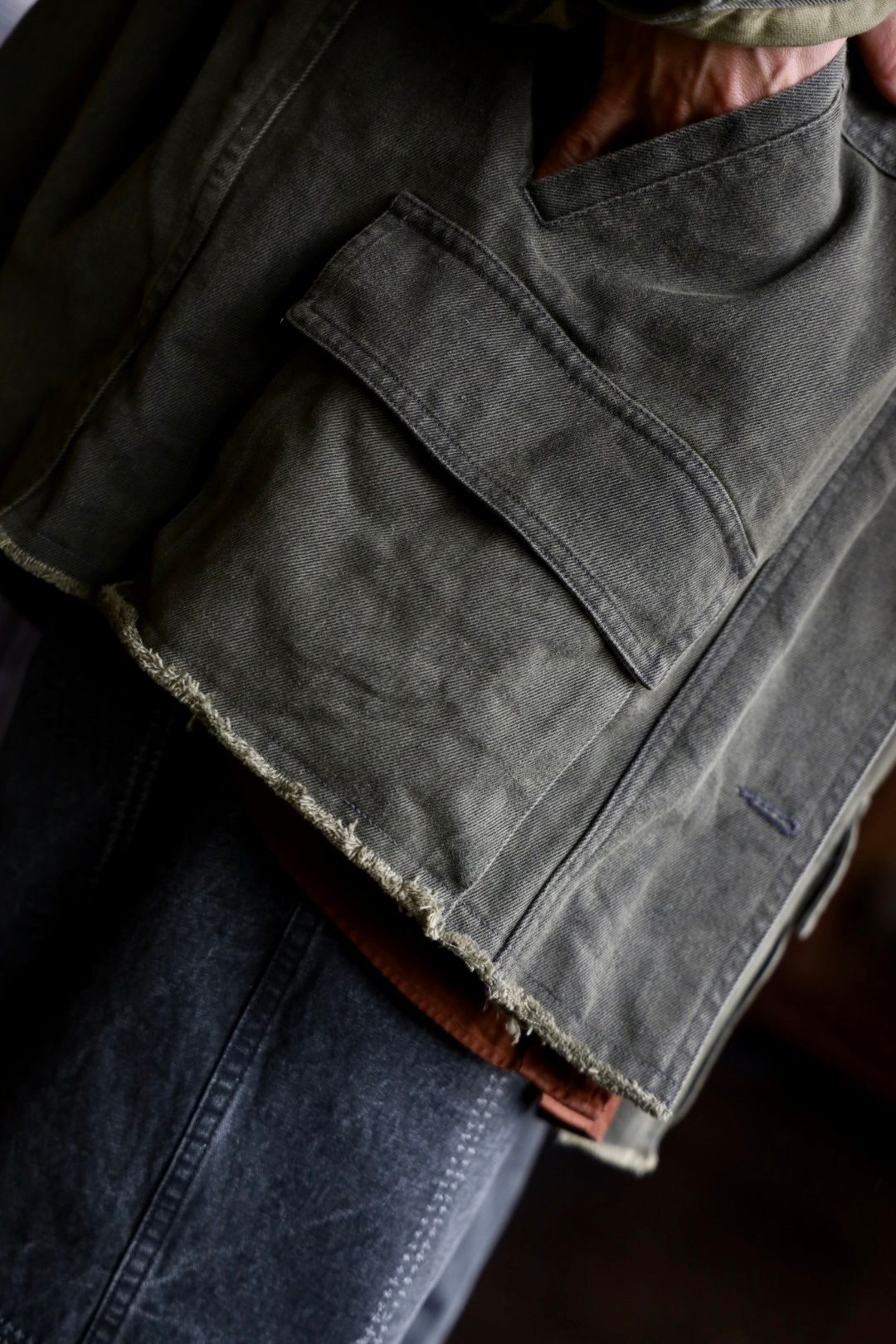 ヨーク25SS カバーオールCOTTON CUT-OFF COVERALL JACKET(YK25SS0925B)DUSTY KAHKI☆3月15日(土)発売！