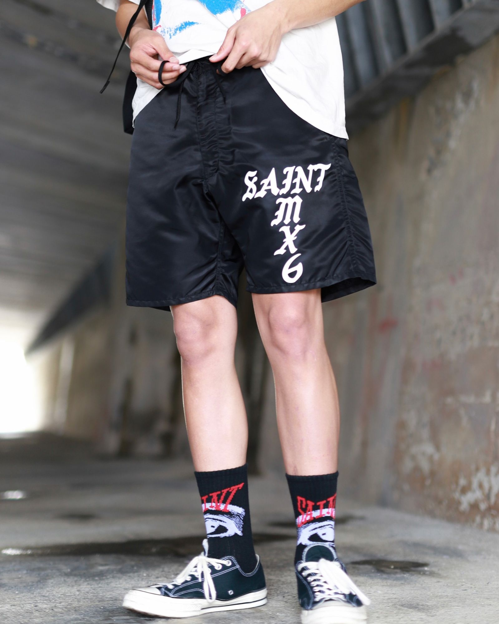 SAINTMxxxxxxSHORTS/SWIMMING/BLACK 試着のみ | ncrouchphotography.com