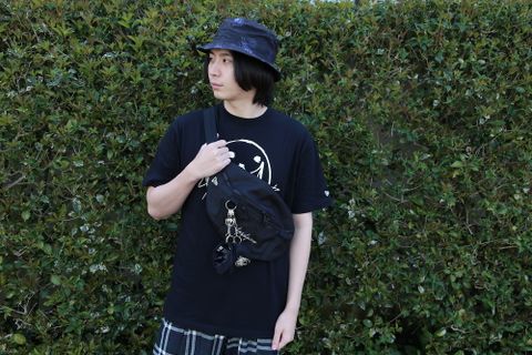 Yohji Yamamoto 半袖 コットン Tシャツ SS21 スマイル シグネチャーロゴ(HD-T98-083) style.2021.4.13