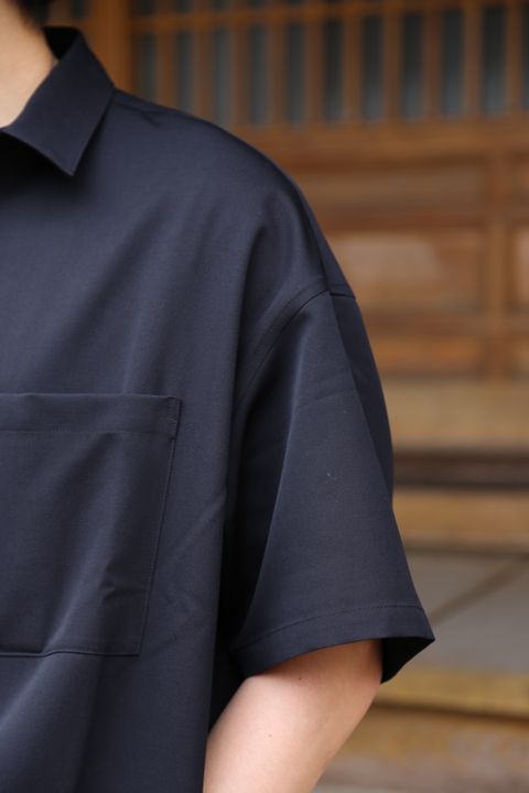 Graphpaper Selvage Wool S/S Oversized Box Shirt(GM212-50260) style.2021.6.20.