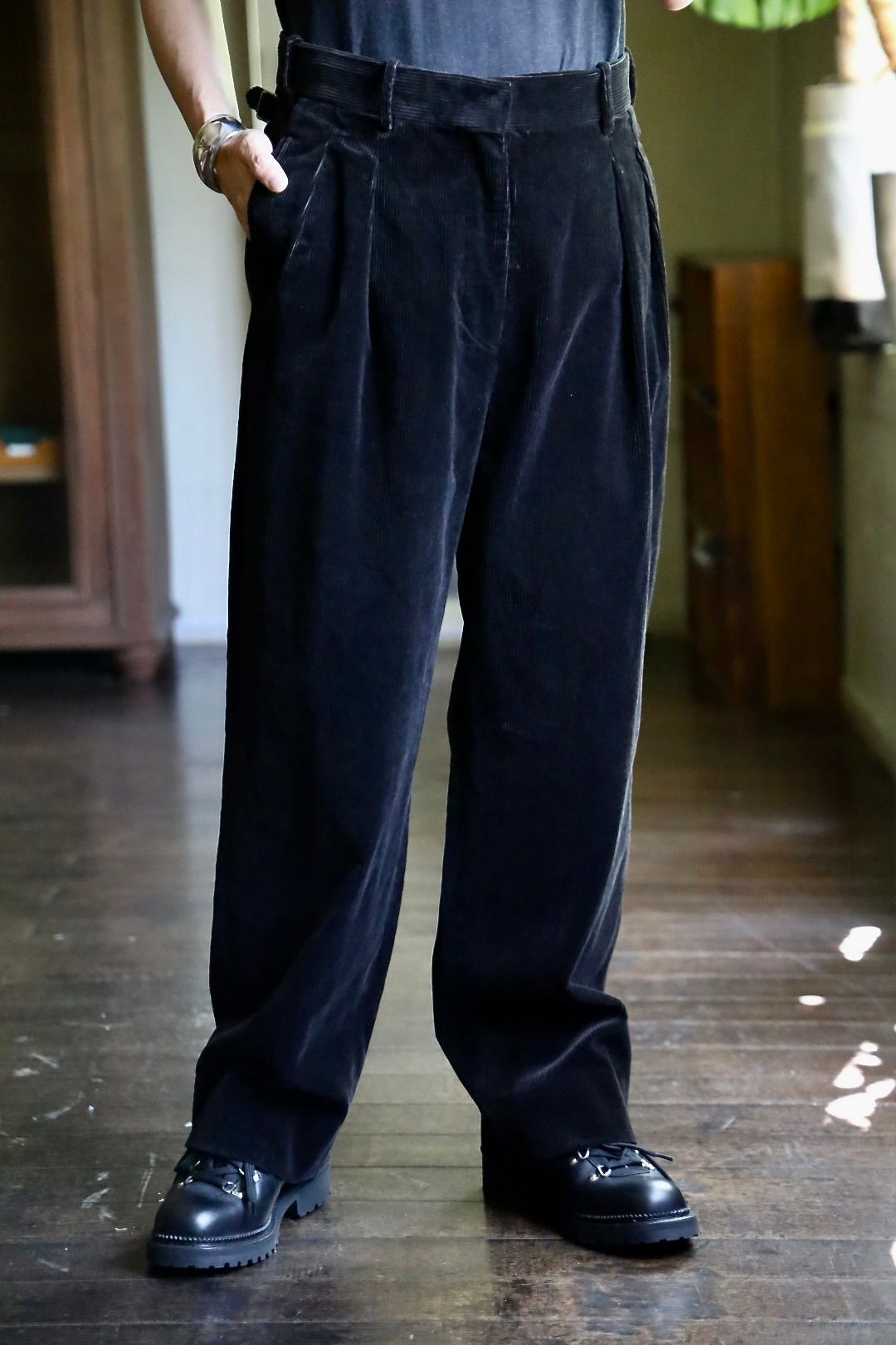 A.PRESSE - アプレッセ Vintage Corduroy Trousers(24AAP-04-16H)BLACK | mark