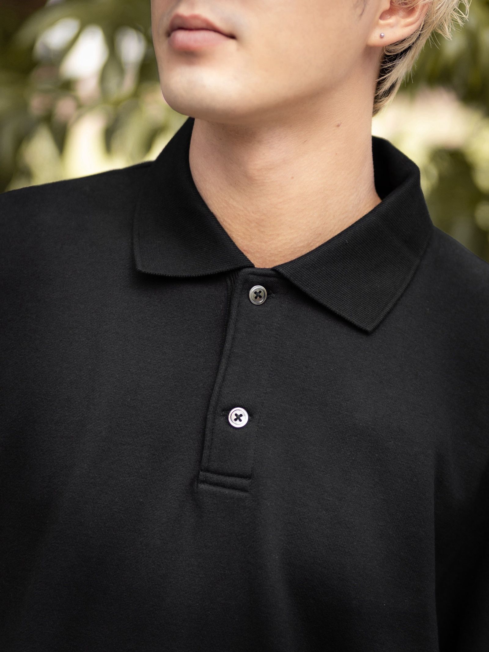 Graphpaper AZUMA Terry Pullover Polo Sweat (BLACK) MARKスタイル！