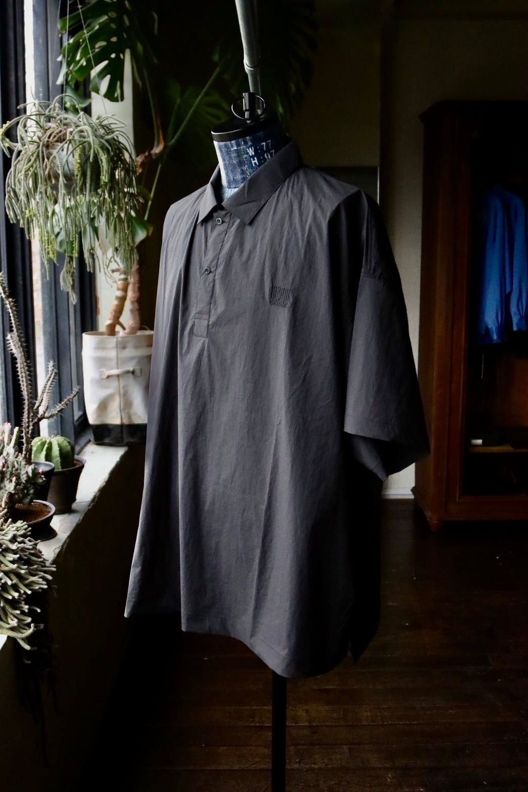 S.F.C 24SS エスエフシー BIG NYLON POLO (SFCSS24S03) D.Grey☆3月30日(土)発売！