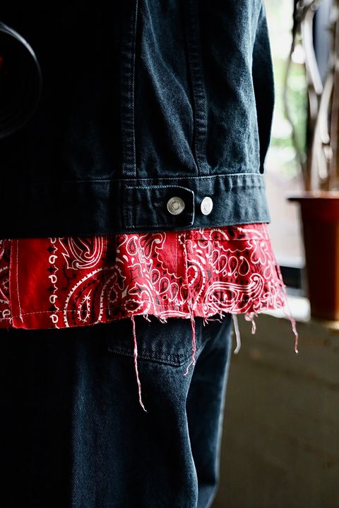 A.PRESSE アプレッセ 2025 STYLE2 Black Denim Jacketスタイル.2025.9.14.