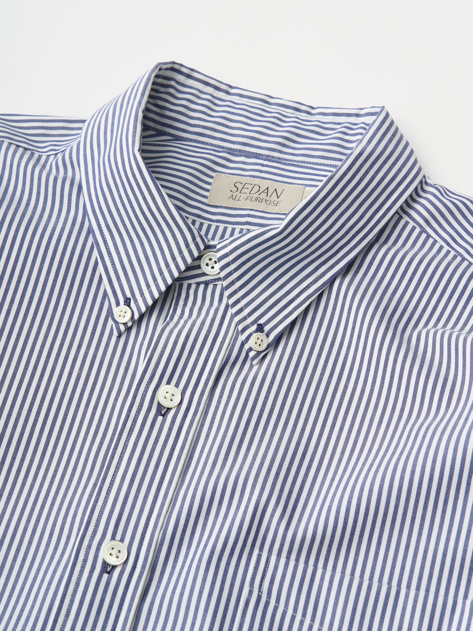 セダンオールパーパス SS25 Emblem BD Shirt(SD25S-SH03)Navy Stripe