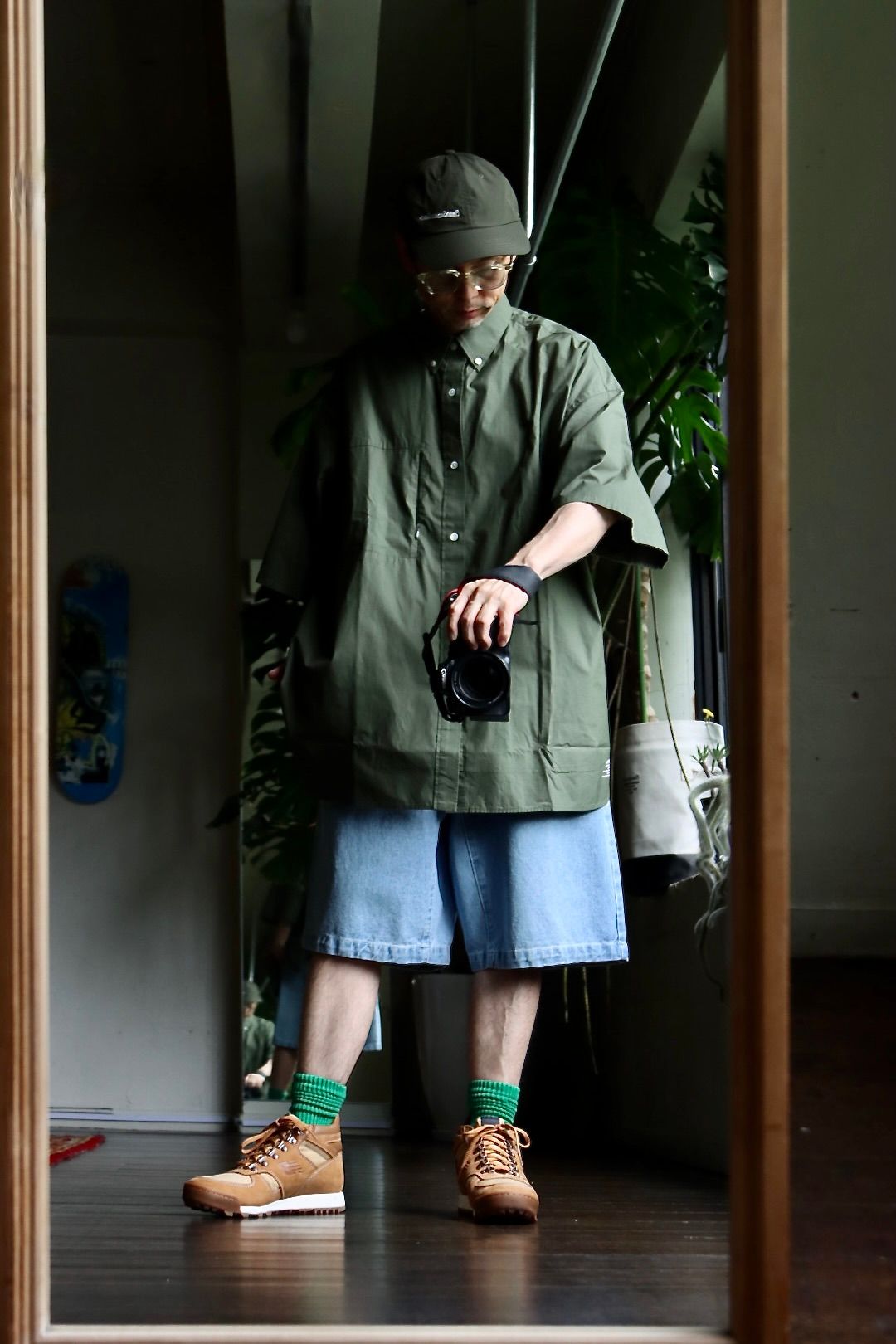 FreshService UTILITY S/S B.D SHIRT"GREEN"スタイル