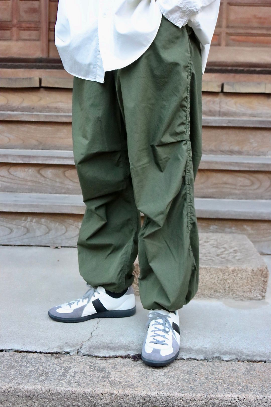 Graphpaper 22SS Garment Dyed Poplin Fatigue Shirt"WHITE"style.2022.2.5.