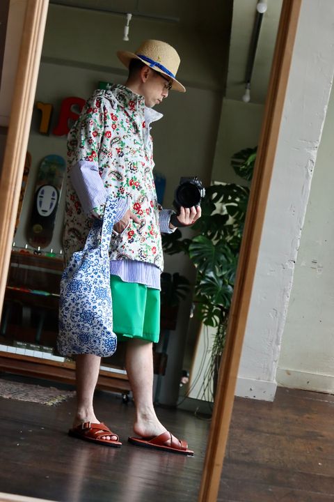 JUNYA WATANABE MAN 22SS フラワープリントアノラックパーカースタイル.2022.5.6.