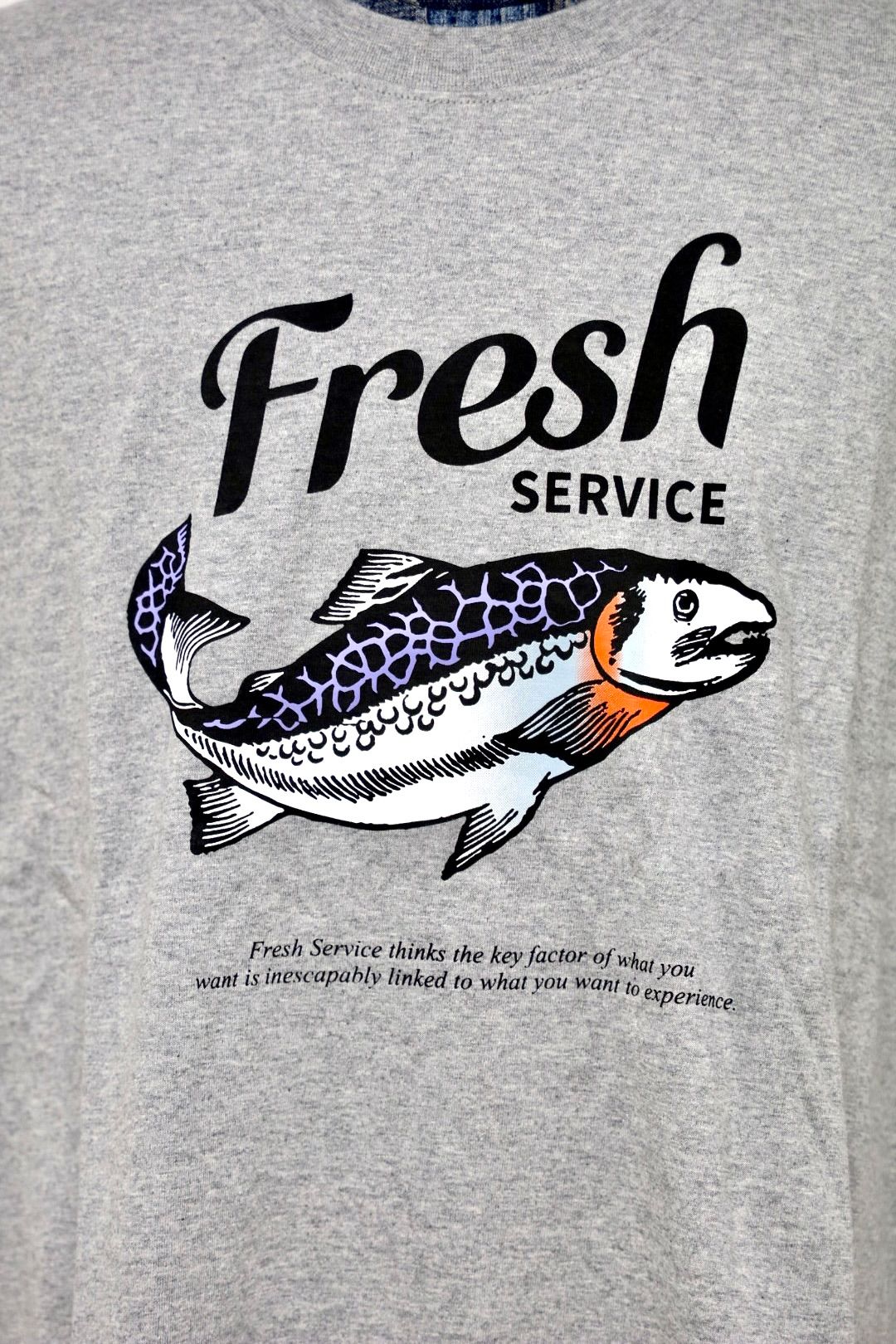フレッシュサービス CORPORATE PRINTED S/S TEE "FISH"(FSC261-70153)H.GRAY☆4月18日(土)新作発売！