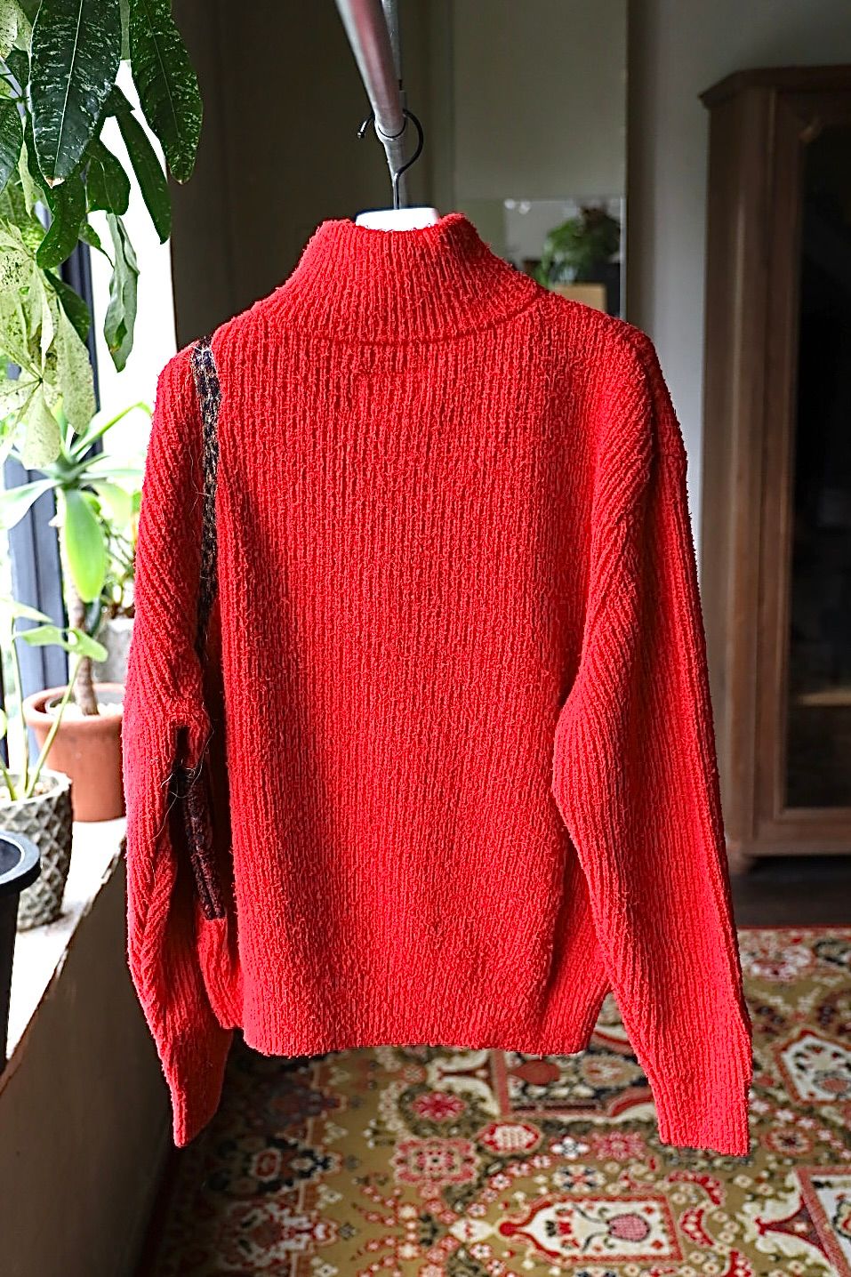 doublet ダブレット26AW TROMPE L’OEIL EMBROIDERY HALF ZIP KNIT (26AW56KN229)RED☆8月15日(土)発売！