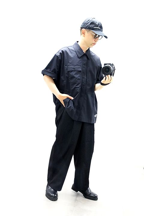 FreshService 26SS CORPORATE WIDE EASY PANTS"BLACK STRIPE"スタイル