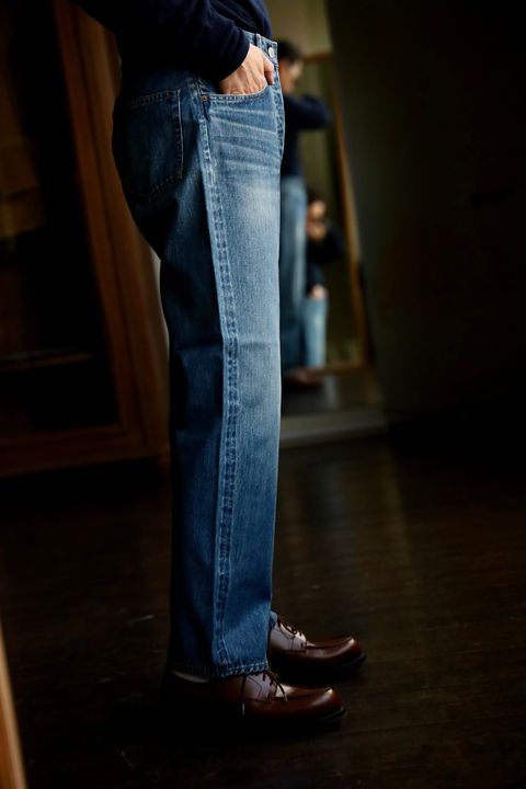 A.PRESSE Washed Denim Pants E スタイル