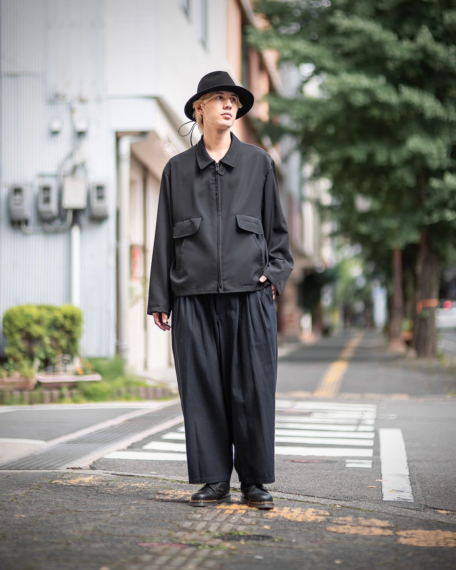 yohji yamamoto Pour Homme 24AW 衿タブ フルジップブルゾン style 2024.7.5 | 4983 | mark