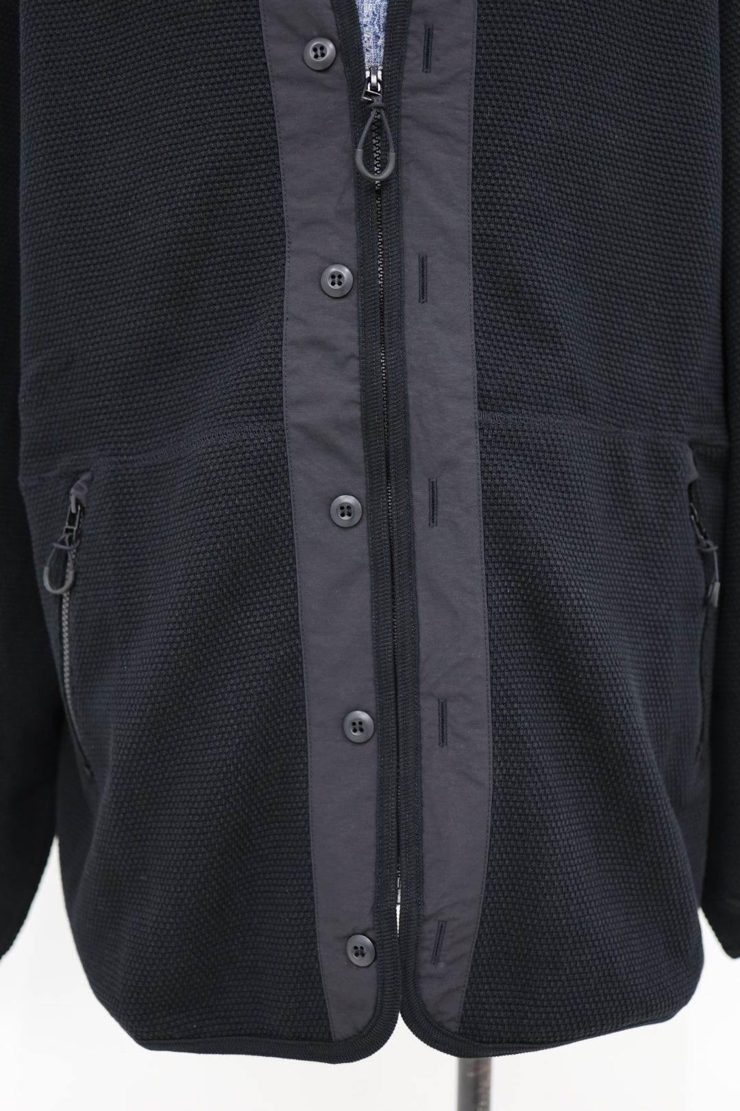 コムデギャルソンオム26SS 綿度詰カノコジップアップカーディガン(HQ-T009-051)BLACK☆3月6日(金)発売！