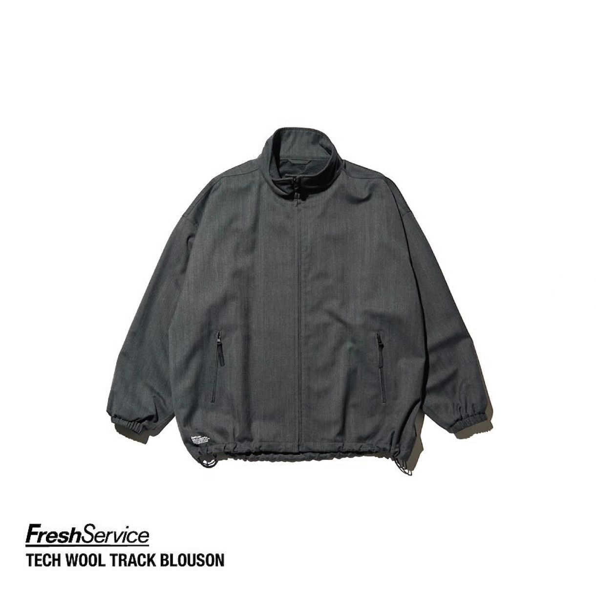 フレッシュサービス TECH WOOL TRACK BLOUSON(FSC244-30171)GRAY HERRINGBONE☆再入荷しました！