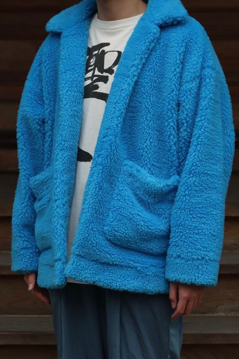 doublet HAND-PAINTED RECYCLE FUR JACKET style.2021.9.20