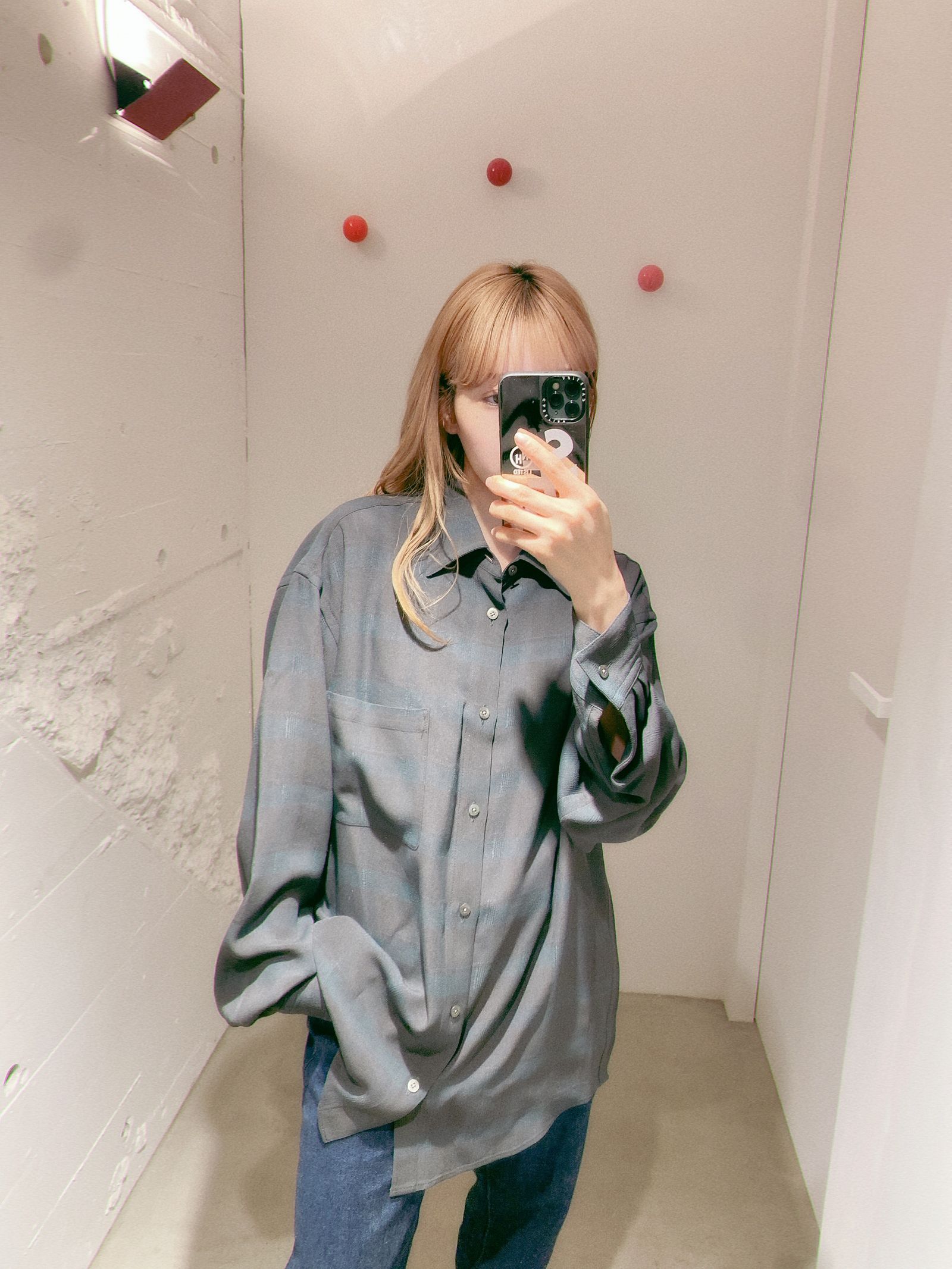 ヨーク24SS PLAID JACQUARD SHIRT(YK24SS0646SH)CHARCOAL