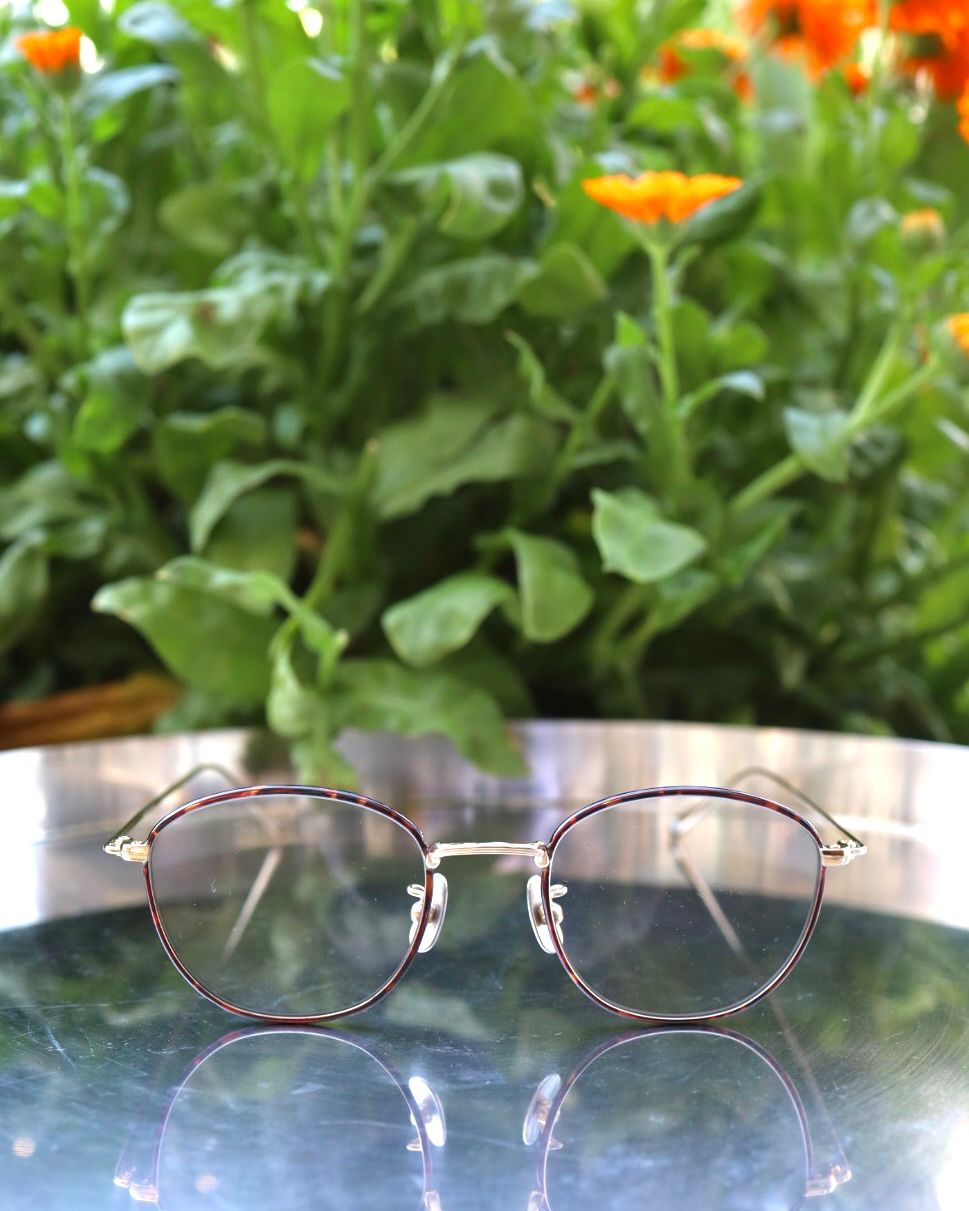 ノチノオプティカル KOUGETSU NOCHINO-N13 #5. CHAMPAGNE GOLD & AMBER× CLEAR to D.GREY (調光モデル)☆4月18日(土)再入荷！