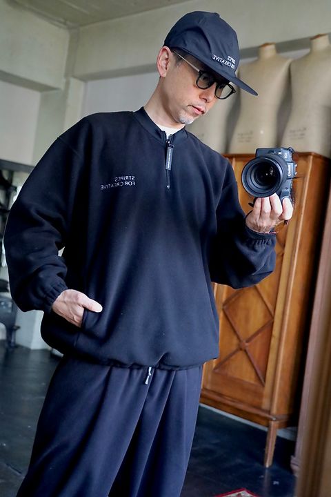 S.F.C FLEECE BASEBALL HALF ZIP JACKETスタイル
