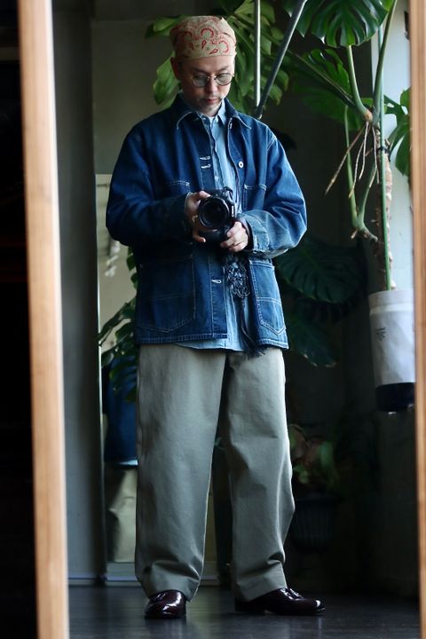 A.PRESSE アプレッセ23SS Denim Coverall Jackeスタイル