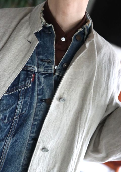 blurhms  22SS Linen Twill 5P Easy Pants"Natural"style.2022.2.8.