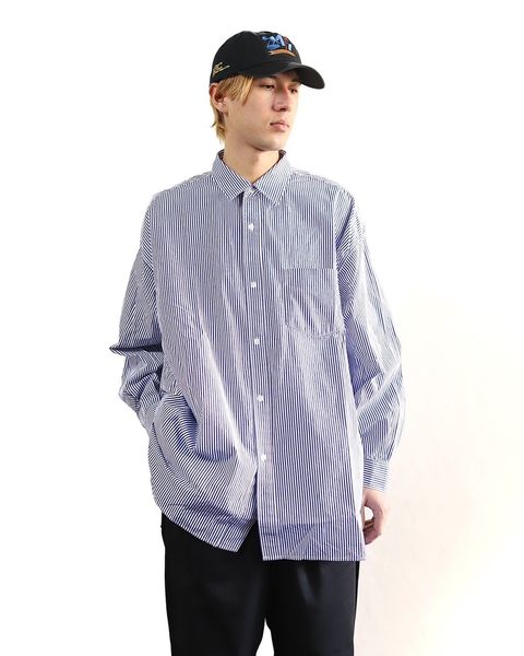 フレッシュサービス CORPORATE UNIFORM L/S SHIRT(FSC253-50105B)BLUE STRIPE☆8月9日(土)発売！