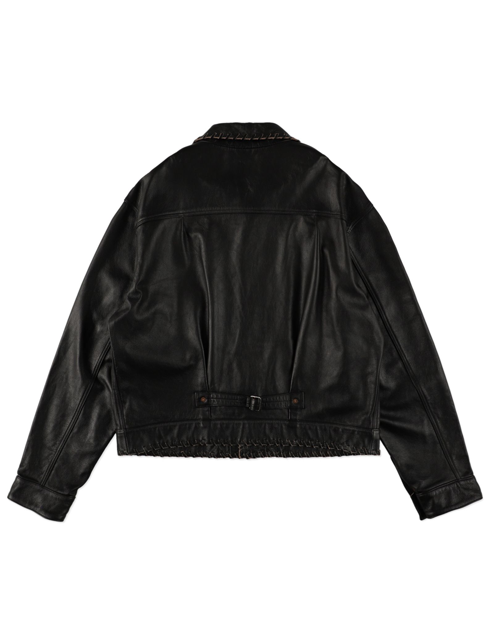 BOW WOW 26FW LACE-UP LEATHER TRUCKER JACKET(BWU-LULTJ)BLACK☆9月12日(土)11:00発売！