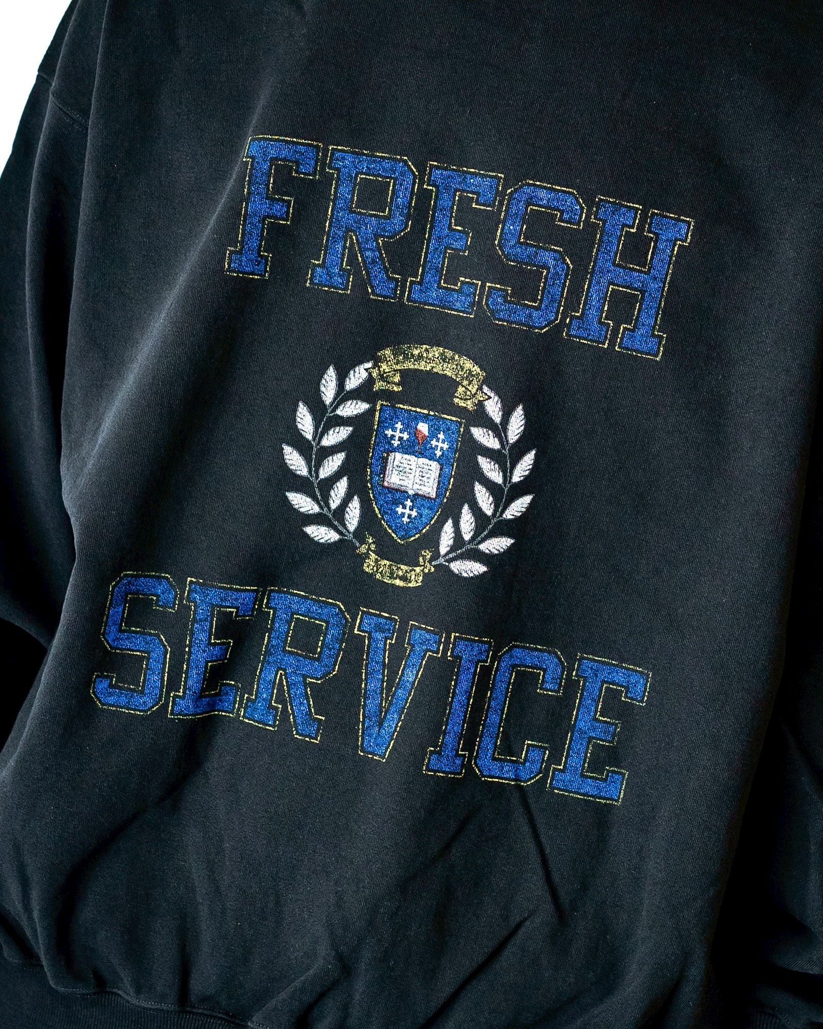 フレッシュサービス LIGHT OZ CREW NECK SWEAT "COLLEGE"(FSC253-70017)BLACK★8月16日(土)発売！