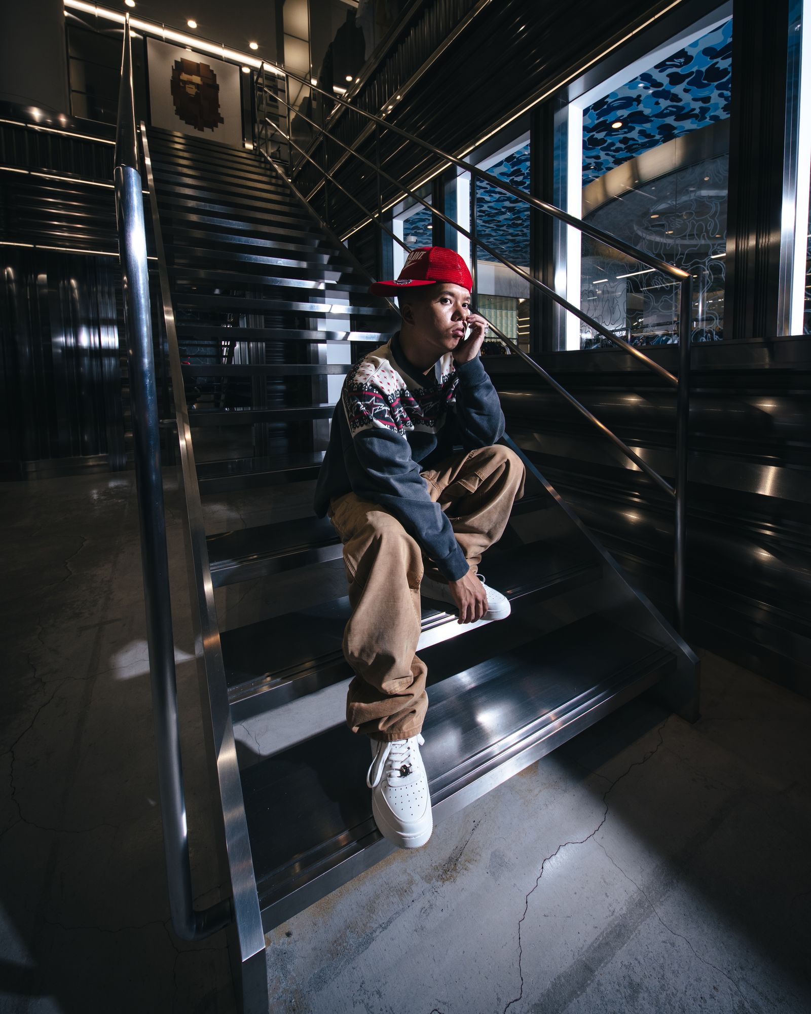 セントマイケル 26SS BAPE_ZIP CARDIGAN(SM-MK8-0000-C52)CHARCOAL☆2月7日(土)10:00発売！