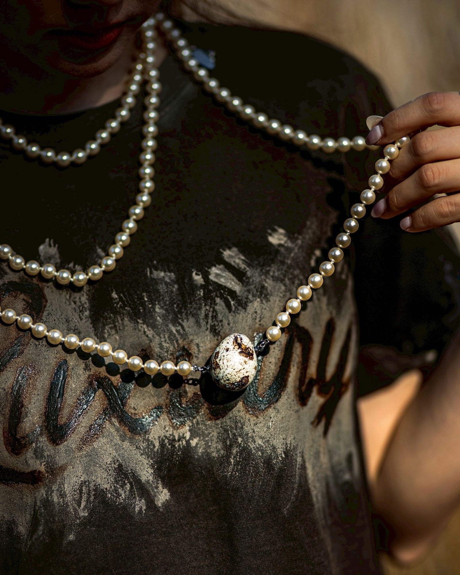 doublet ダブレット26SS FOOD SAMPLE PEARL NECKLACE (26SS83AC43) EGG★1月17日(土)11:00発売！