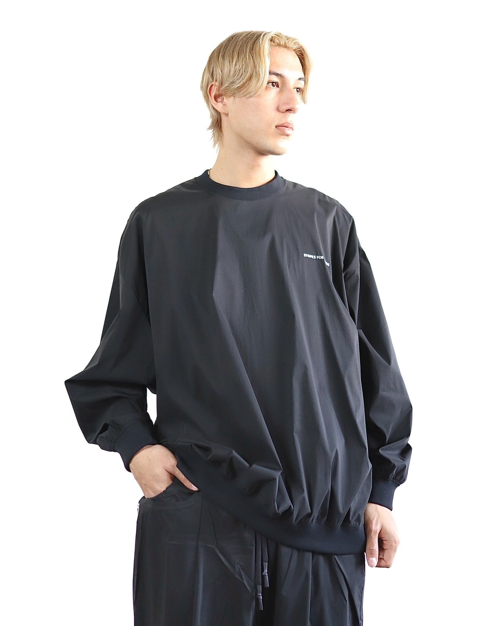 S.F.C-Stripes For Creative- 24SS NYLON CREW＆WIDE TAPERED EASY PANTS style 2024.3.16