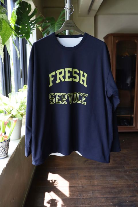 フレッシュサービス REVERSIBLE L/S TEE (FSC252-70041)NAVY
