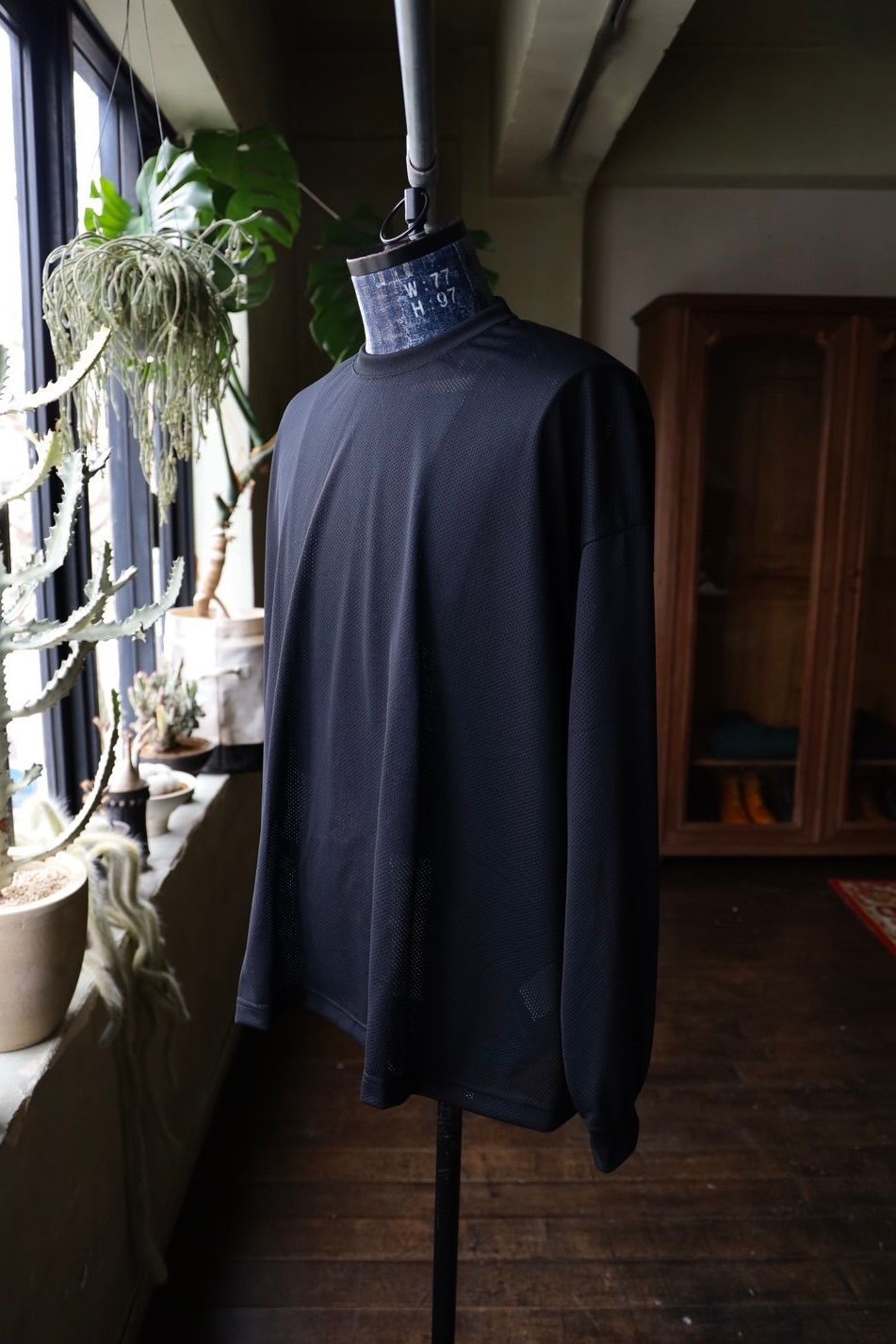 S.F.C 25SS エスエフシー SUPER BIG LS MESH TEE(SFCSSCS08)Black