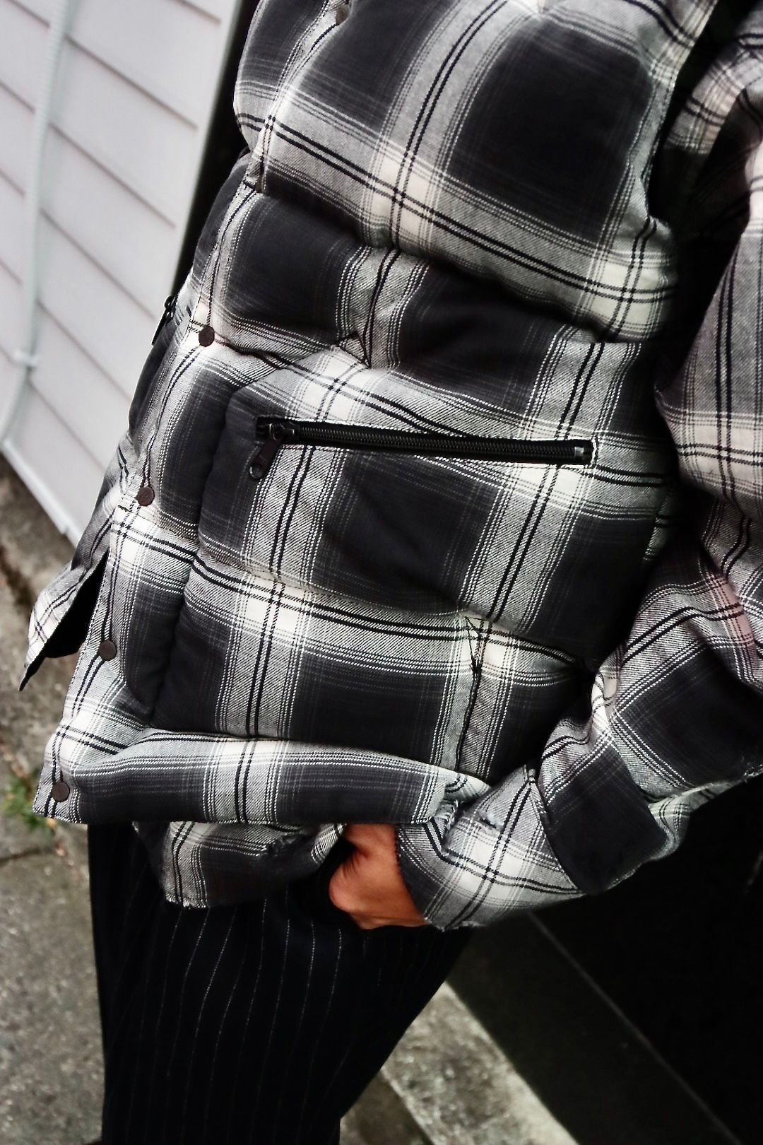RAFU ラフ 23AW ダウンベスト RMFC DOWN VEST W/EMB'D BLACKスタイル