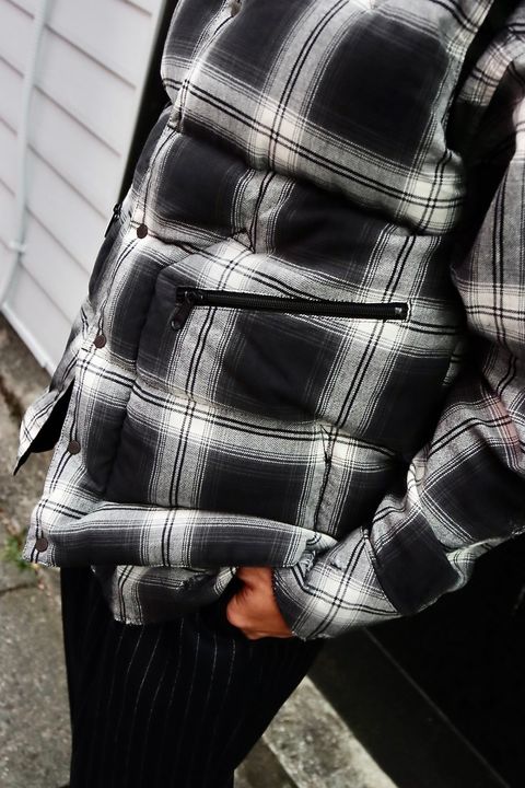 RAFU ラフ 23AW ダウンベスト RMFC DOWN VEST W/EMB'D BLACKスタイル