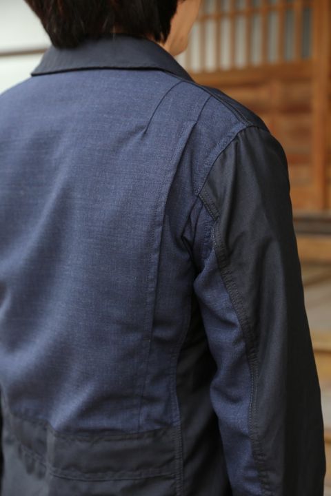 JUNYA WATANABE CDG MAN ウールラミートロ×ウールトロ×綿リネンカルゼブルゾン style.2021.3.7