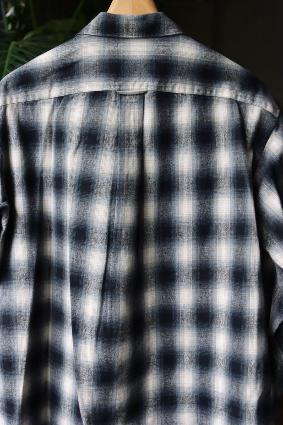 セダンオールパーパスFW23 Brushed Ombre Plaid Open Collar Shirt (SD23F-SH02)Gray Plaid