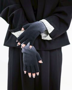 グラフペーパー 25AW Gradient Dyed Wool Knit Fingerless Gloves(GU253-90493)BLACK☆9月27日(土)発売！