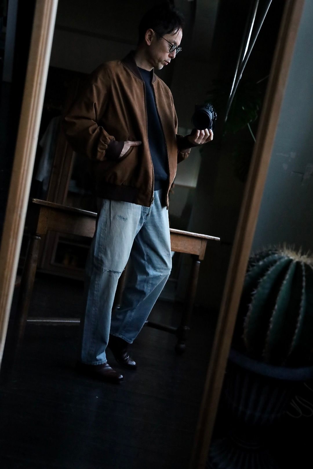 A.PRESSE - アプレッセ No.37 Washed Wide Denim Pants(25SAP-04