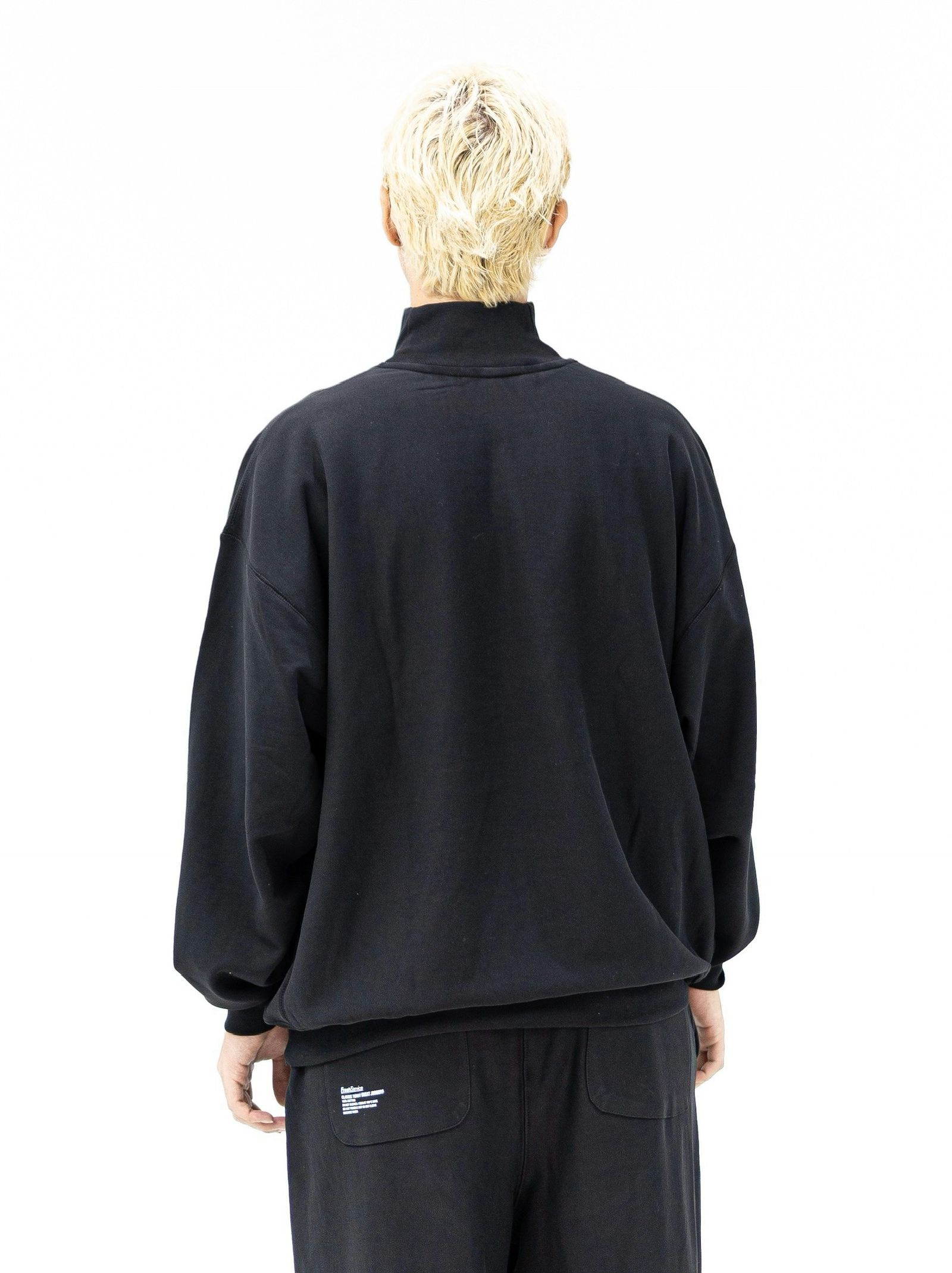 フレッシュサービス CLASSIC TERRY SWEAT HALF ZIP MARKスタイル