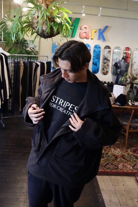 S.F.C 新作FLEECE HOODIE JACKET"BLACK"スタイル
