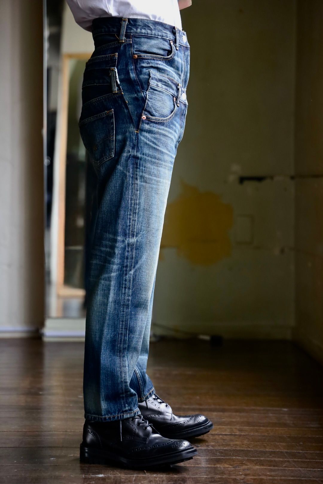 ジュンヤワタナベマン 25SS ダブルウエストLevi's Wネームデニム(WO-P208-051)INDIGO