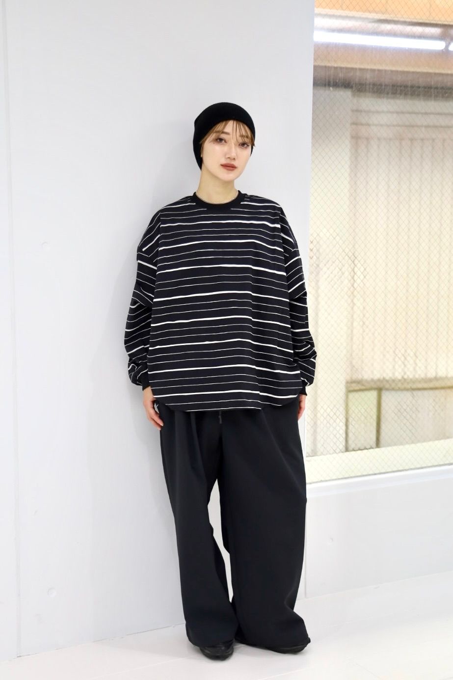 S.F.C 25FW エスエフシー WIDE TWO TUCK BAGGY PANTS (SFCFW25P07)Black